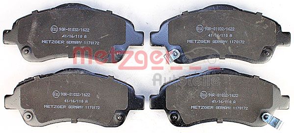 METZGER 1170172 Bremsbelagsatz, Scheibenbremse